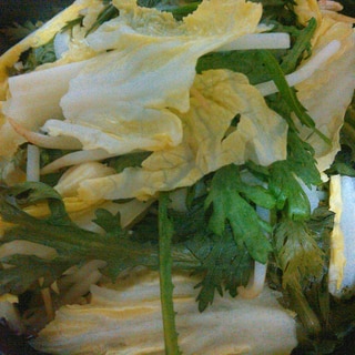 白菜と春菊のサラダ